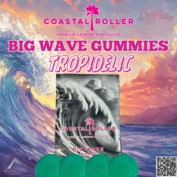 Coastal Roller - Big Wave Gummies - 1000mg/4pk - Tropidelic