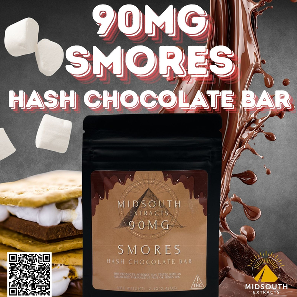 Chocolate Hash Bar - 90mg - Smores