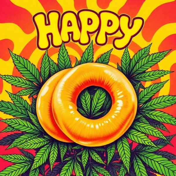Happy - Peach Rings 1g Vape Cart