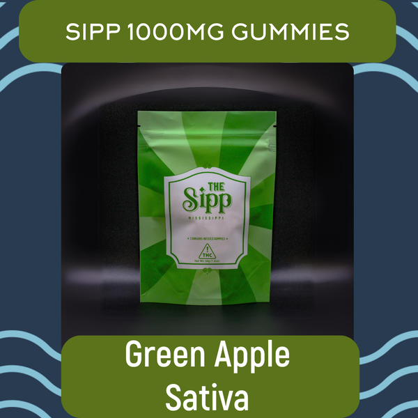 Green Apple Sativa | 1000mg Gummies